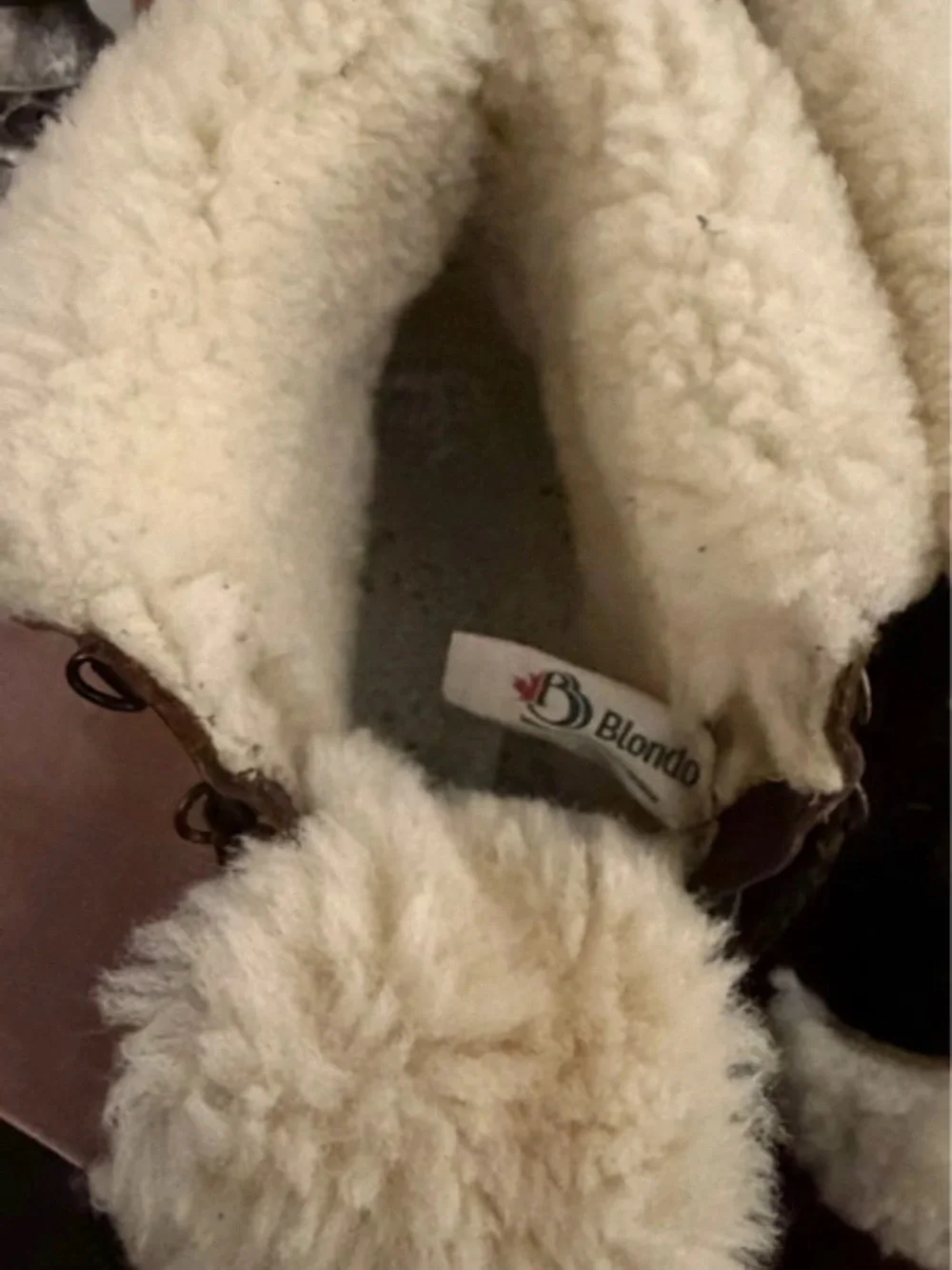 Blondo Brown Leather Shearling Lined Winter Boots Size 8